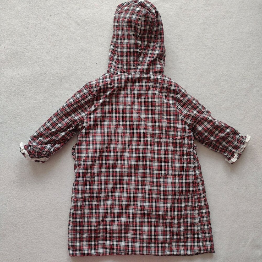 Ralph Lauren Baby Plaid Hooded Robe 9M Cotton Terry Lined Bathrobe - Picture 9 of 11